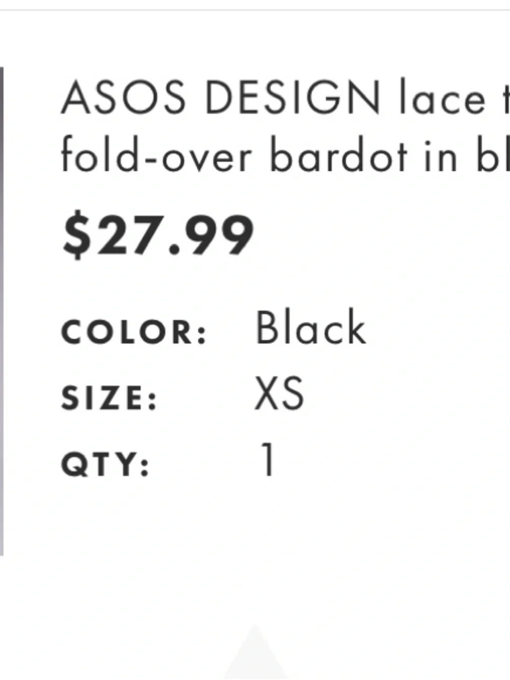 ASOS Black Off-Shoulder Lace Long-Sleeve Bodysuit - Picture 2 of 4